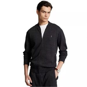 Polo Ralph Lauren Men's Charcoal Zip-Up Sweater